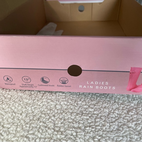 NEW ladies Serra deep pink tall rain boots - Picture 5 of 6